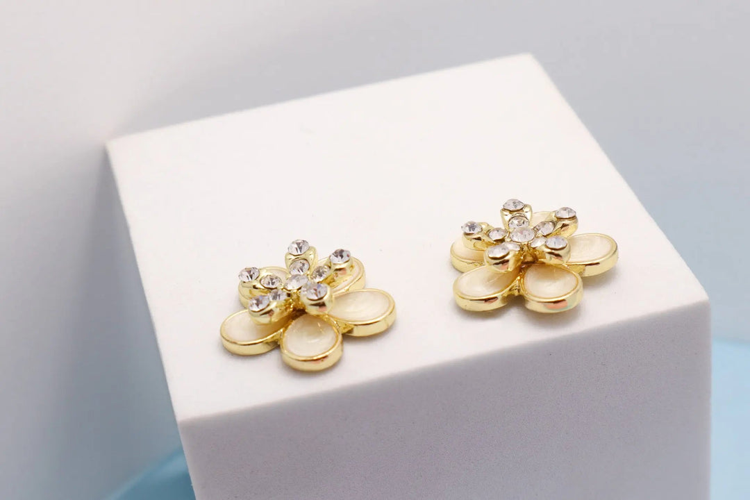 Hibiscus Flower Stud Earrings - Salty Accessories