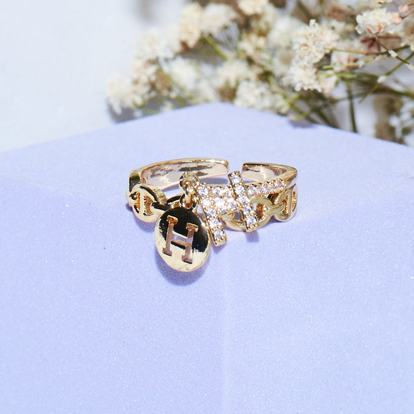 Hope "H" Tassel Ring