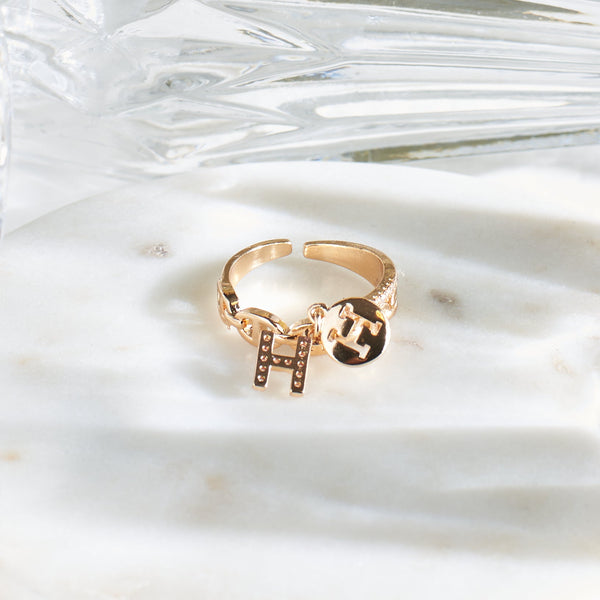 Hope "H" Tassel Ring