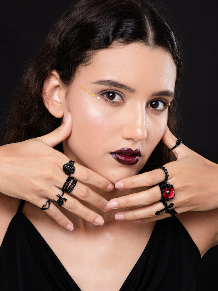 Set of 9 Evil Rings - Salty Accessories