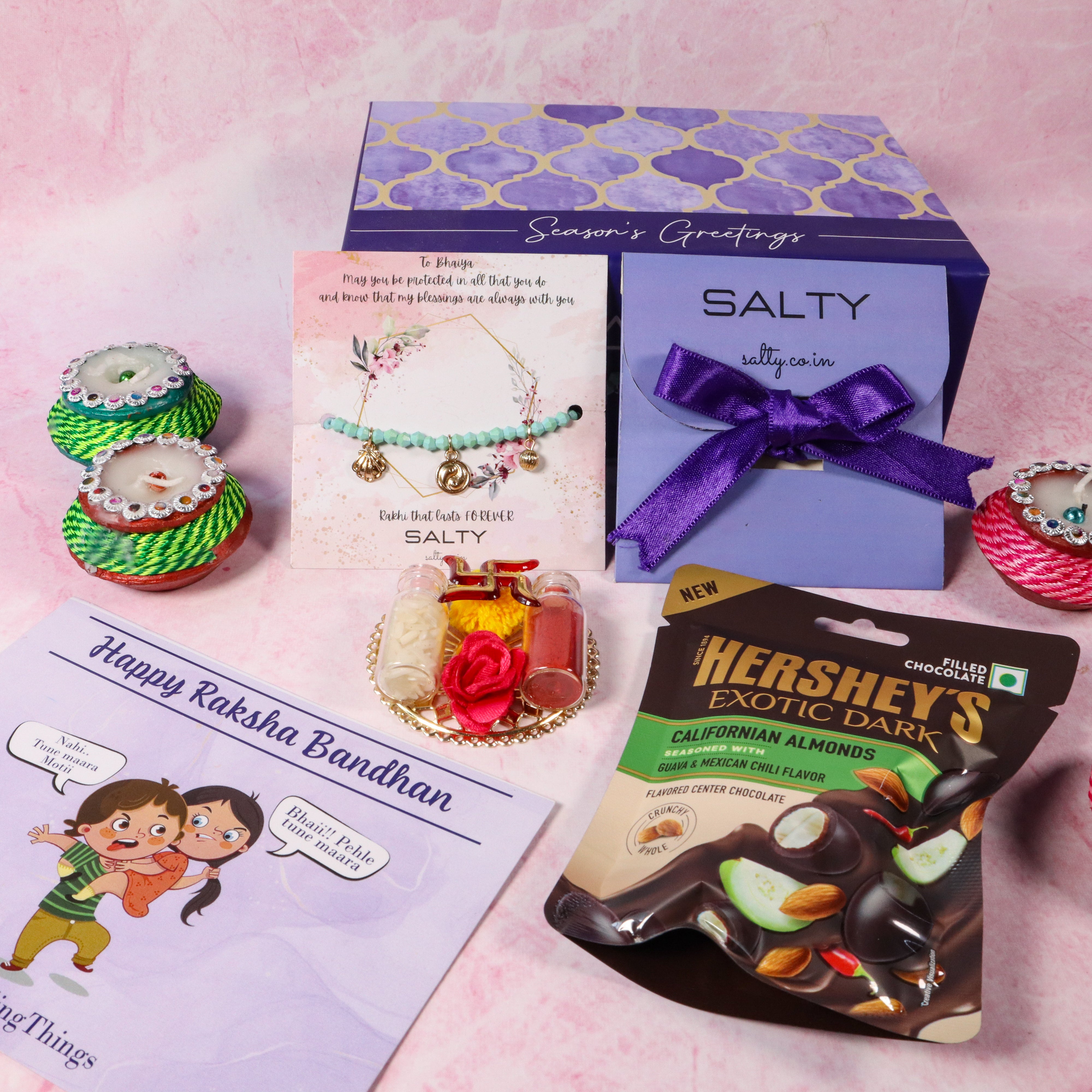 Customised Coasters Rakhi Gift Hamper – Between Boxes Gifts
