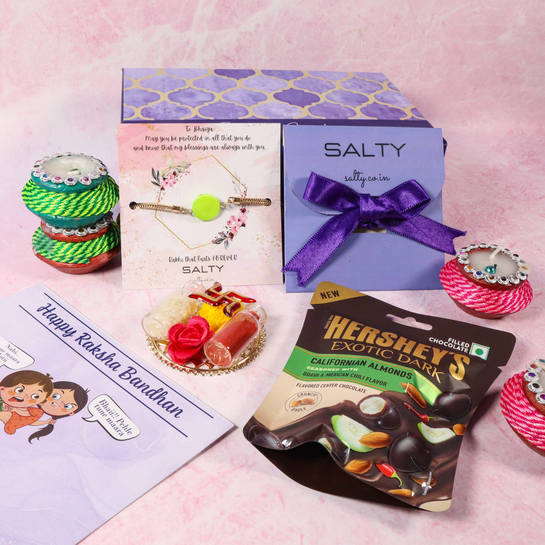 Green Traditional Rakhi Gift Box