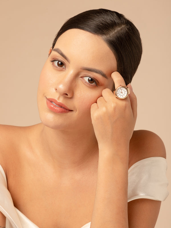 Girl Boss Salty Watch Ring - Rose Gold