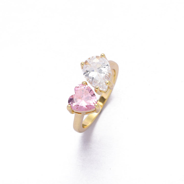 Double Crystal Toi-et-Moi Ring