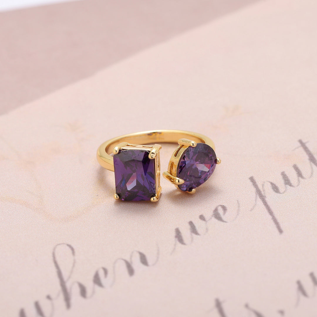 Plum Bliss Toi-et-Moi Ring