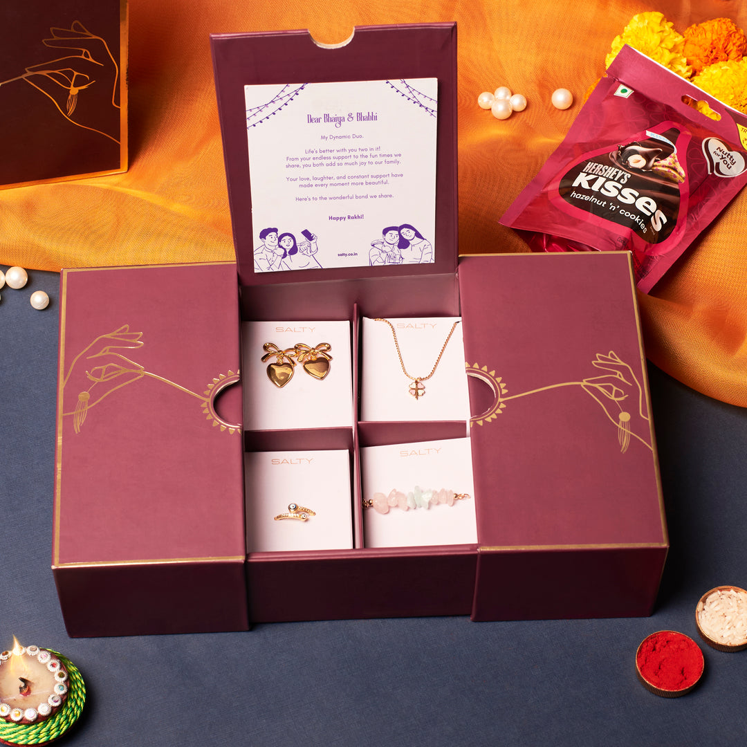 Rakhi Reveal Glide Giftbox For Sister - Salty Accessories