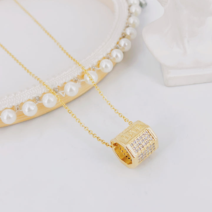 Golden Zircon Elegance Necklace