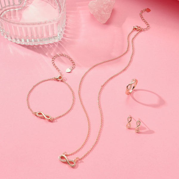 Endless Elegance White Infinity Jewellery Set