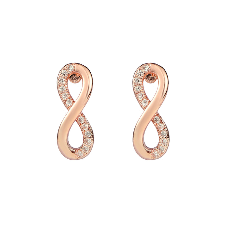 Limitless Infinity Twist White Earrings