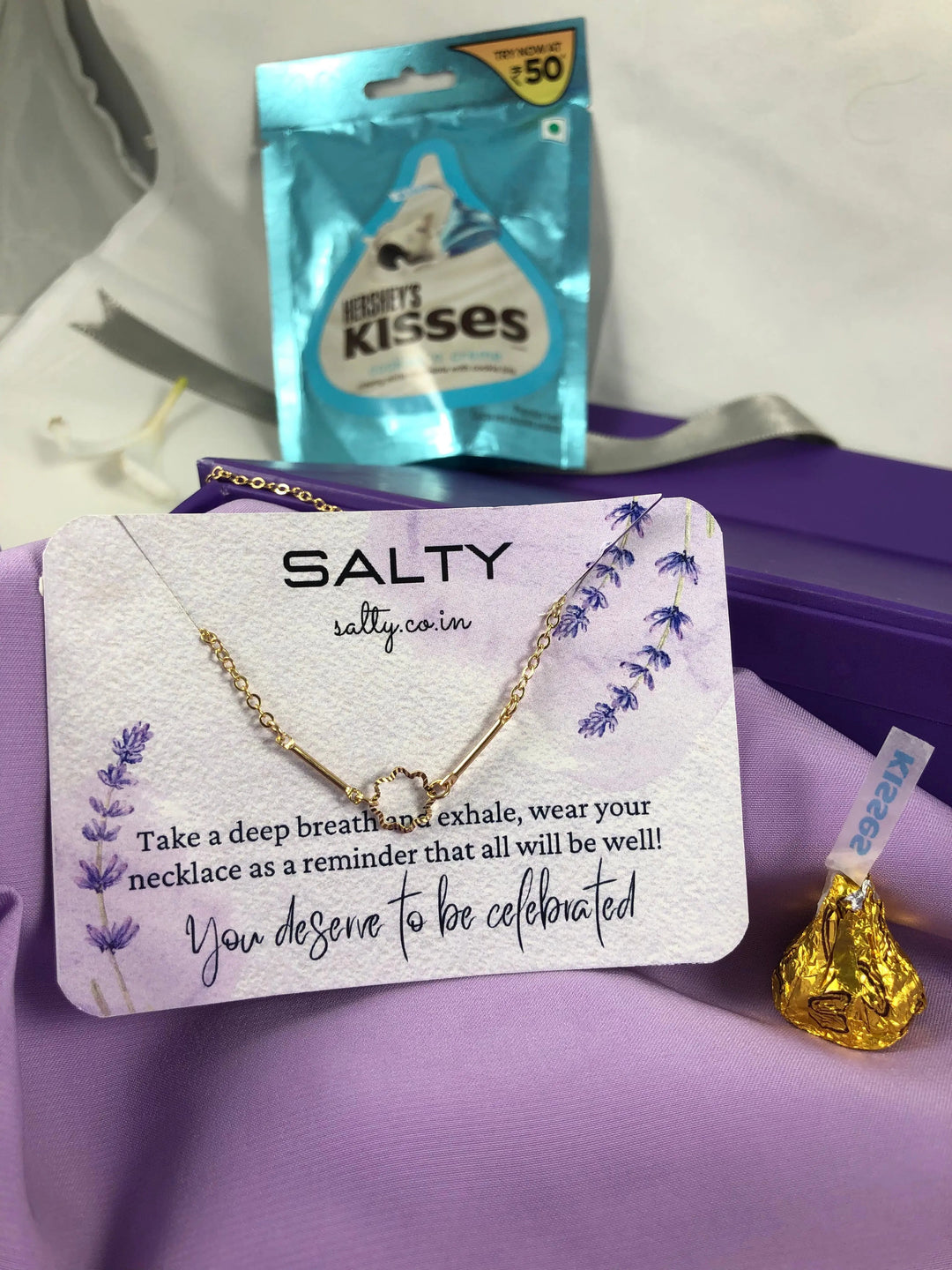 Rosette Charm Necklace - Gold - Salty Accessories
