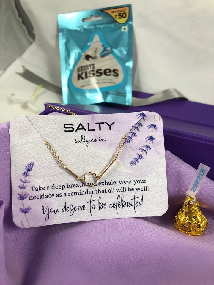 Rosette Charm Necklace - Gold - Salty Accessories