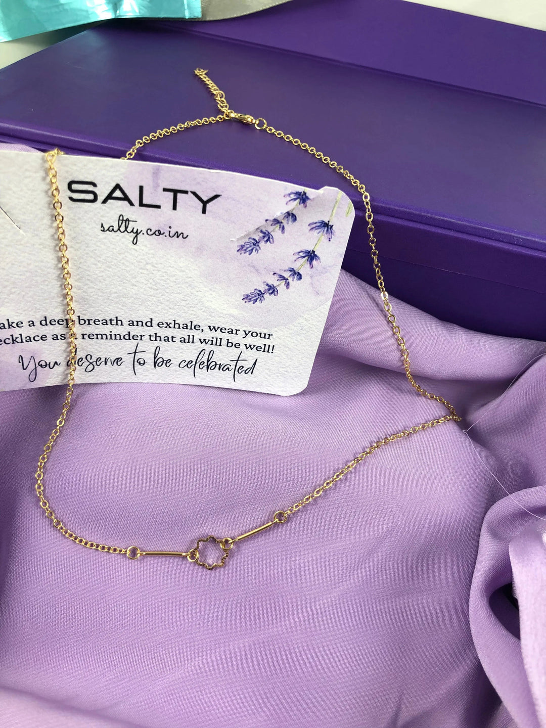Rosette Charm Necklace - Gold - Salty Accessories