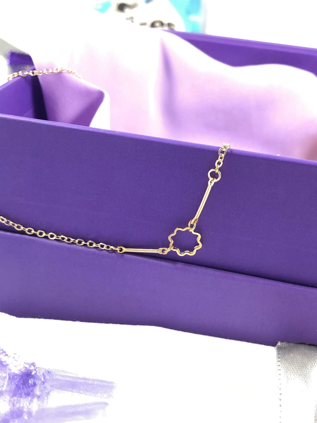Rosette Charm Necklace - Gold - Salty Accessories