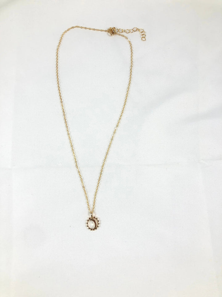 Moon and Sun Charm Necklace - Gold - Salty Accessories