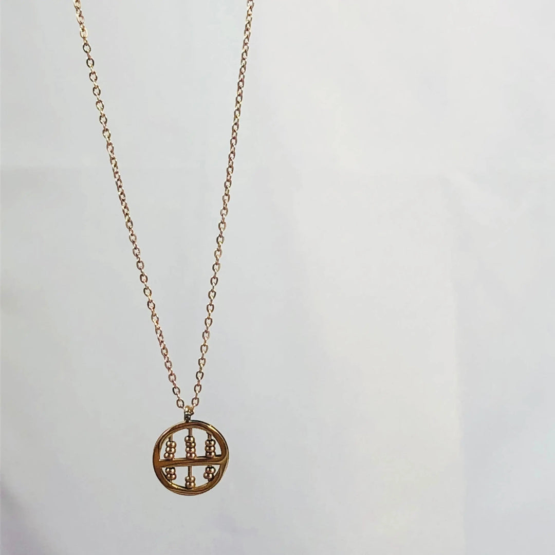 Abacus Charm Necklace - Stainless Steel - Salty Accessories