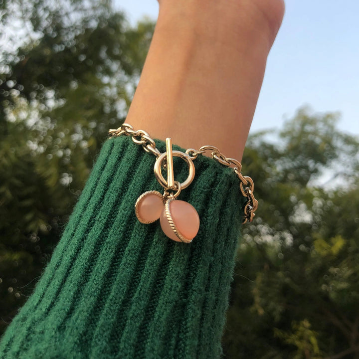 Pink Sapphire Toggle Clasp Bracelet - Salty Accessories