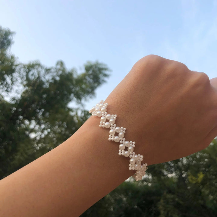Pearl Beaded Charm Bracelet - Salty Accessories