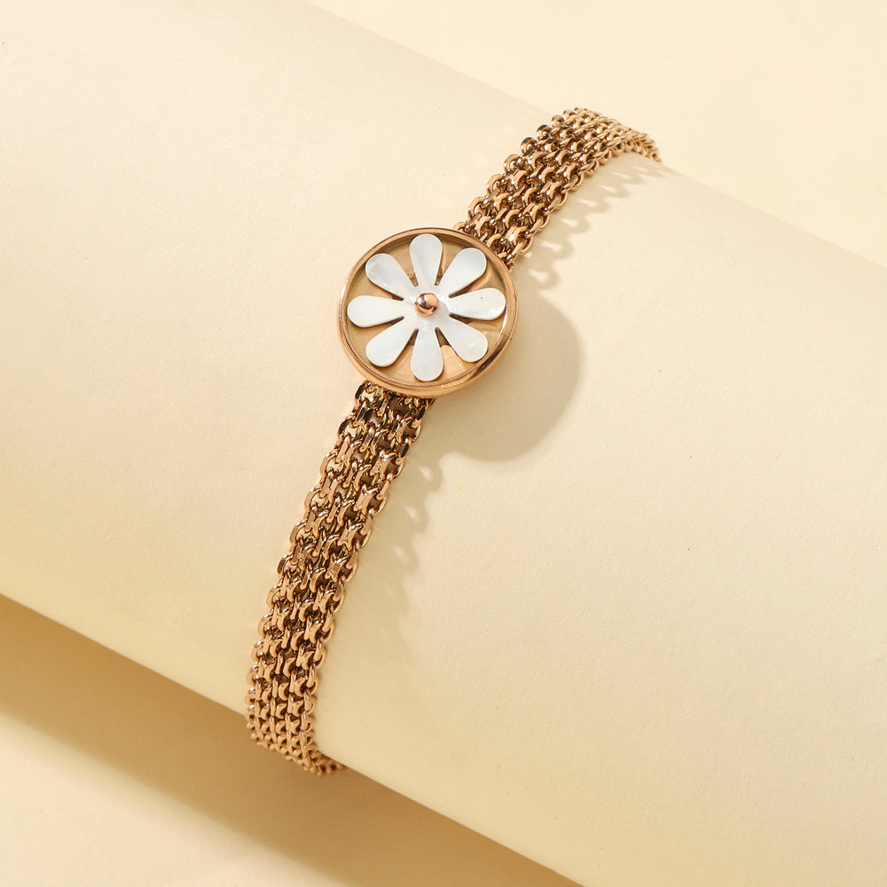 Quaint Flora Rose Gold Bracelet - Salty Accessories