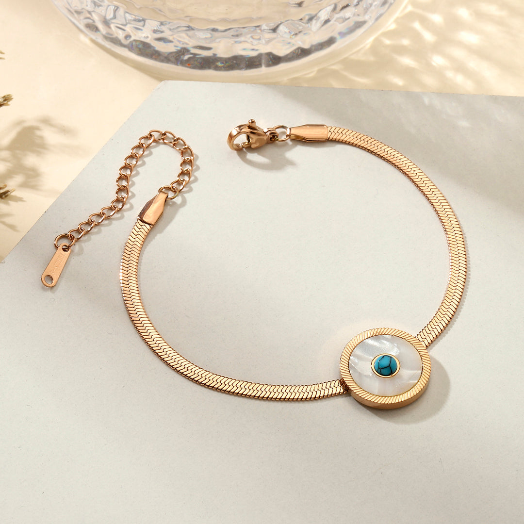 Eye of Protection Rose Gold Bracelet - Salty Accessories