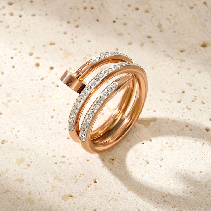 Just A Nail Rose Gold Ring - Salty Accessories