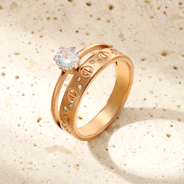 Aphelion Allure Rose Gold Ring - Salty Accessories