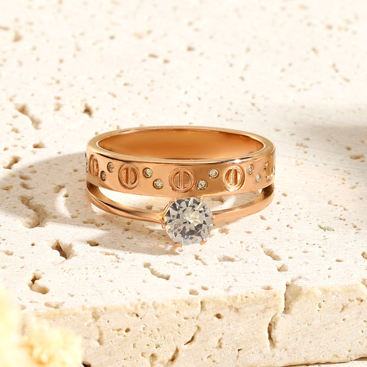 Aphelion Allure Rose Gold Ring - Salty Accessories