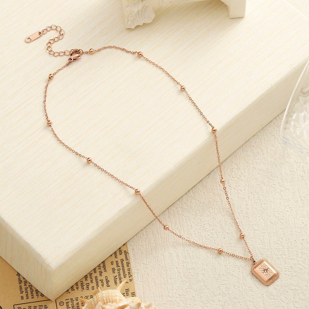 Retro Relic Rose Gold Necklace - Salty Accessories