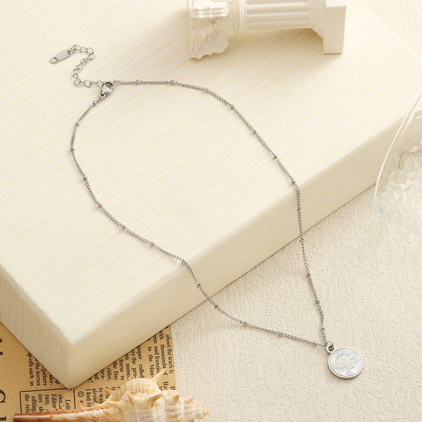 Heirloom Rose Silver Necklace