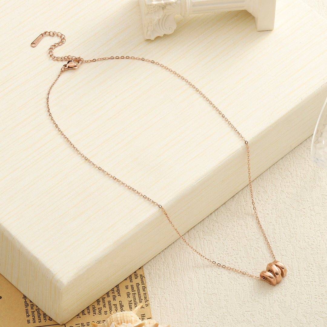 Swirl Rose Gold Necklace - Salty Accessories