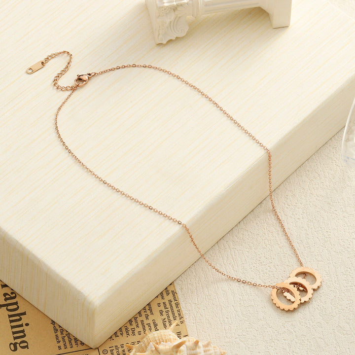 Romance Ring Rose Gold Necklace - Salty Accessories