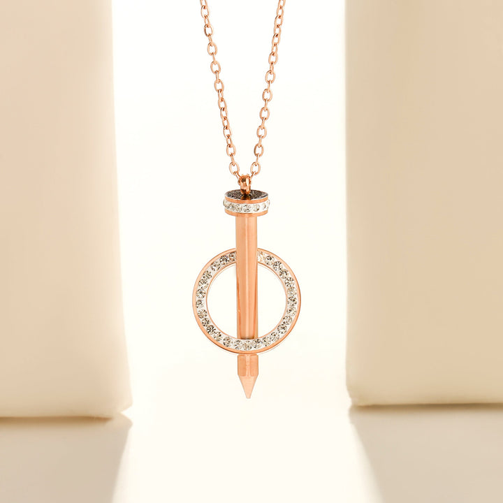 Seoul Cityscape Necklace - Rose Gold - Salty Accessories