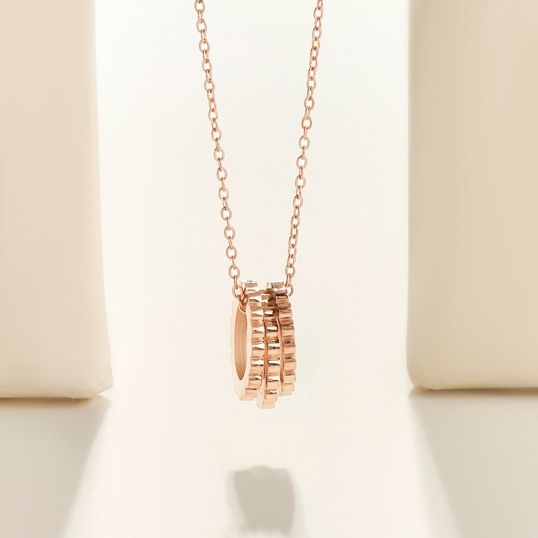 Romance Ring Rose Gold Necklace - Salty Accessories