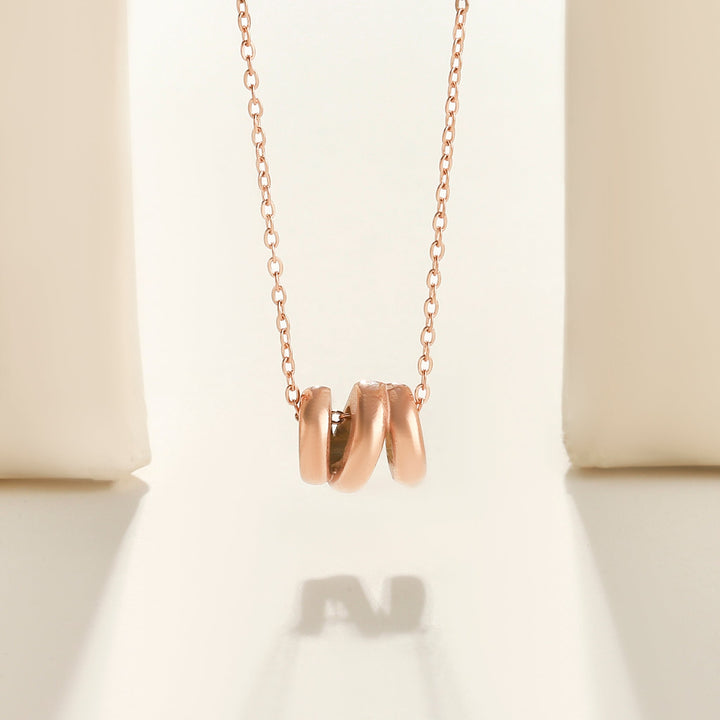 Swirl Rose Gold Necklace