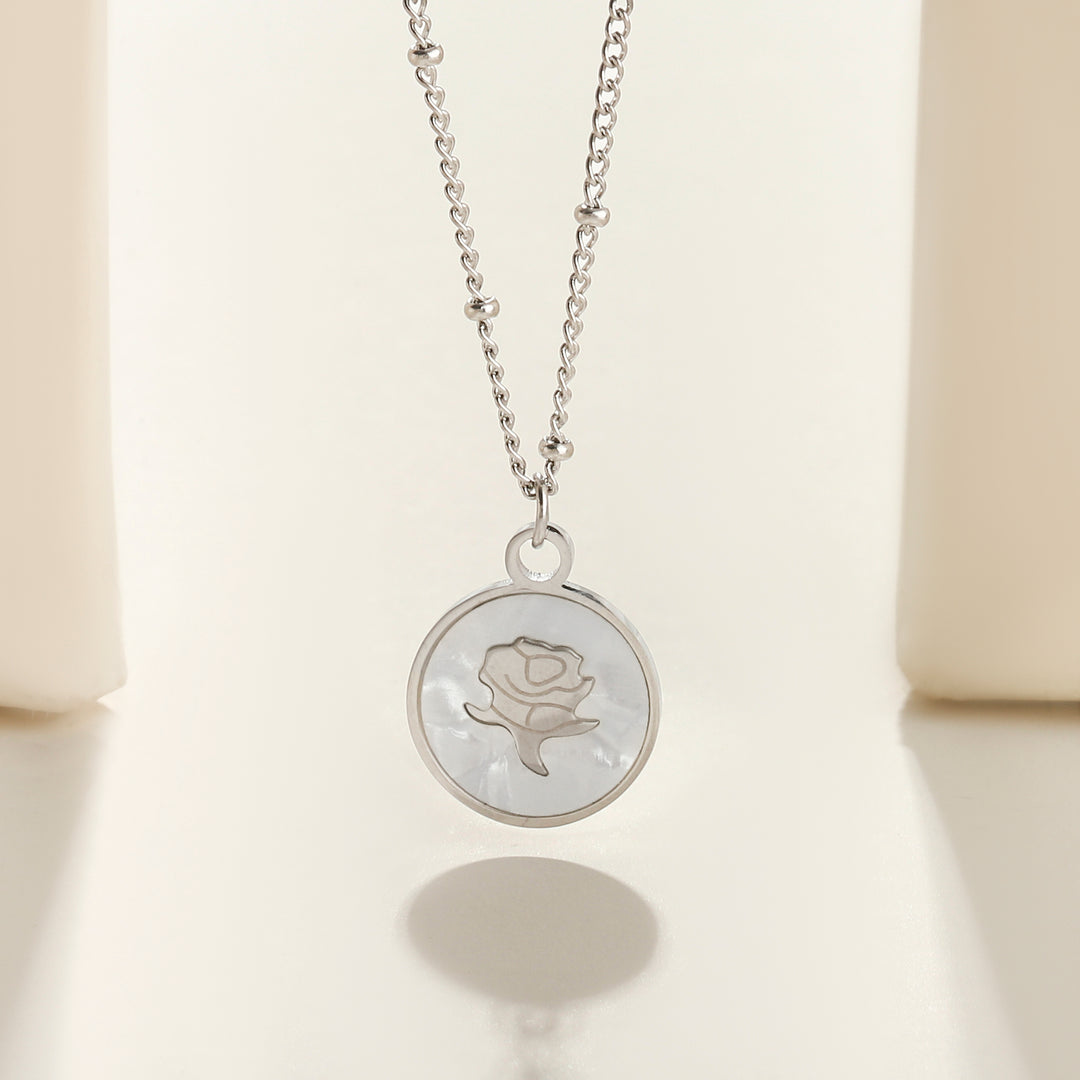 Heirloom Rose Silver Necklace - Salty Accessories