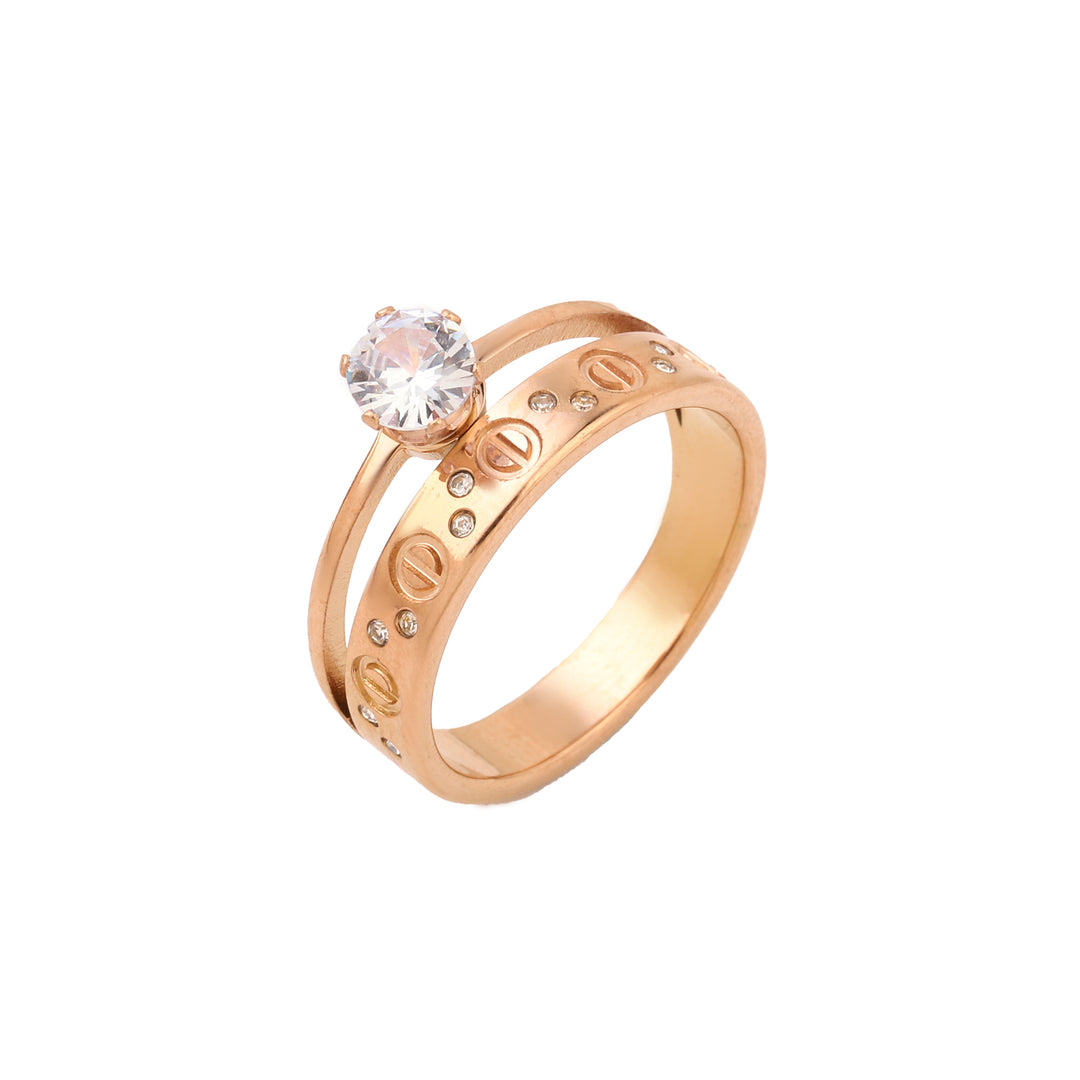 Aphelion Allure Rose Gold Ring - Salty Accessories