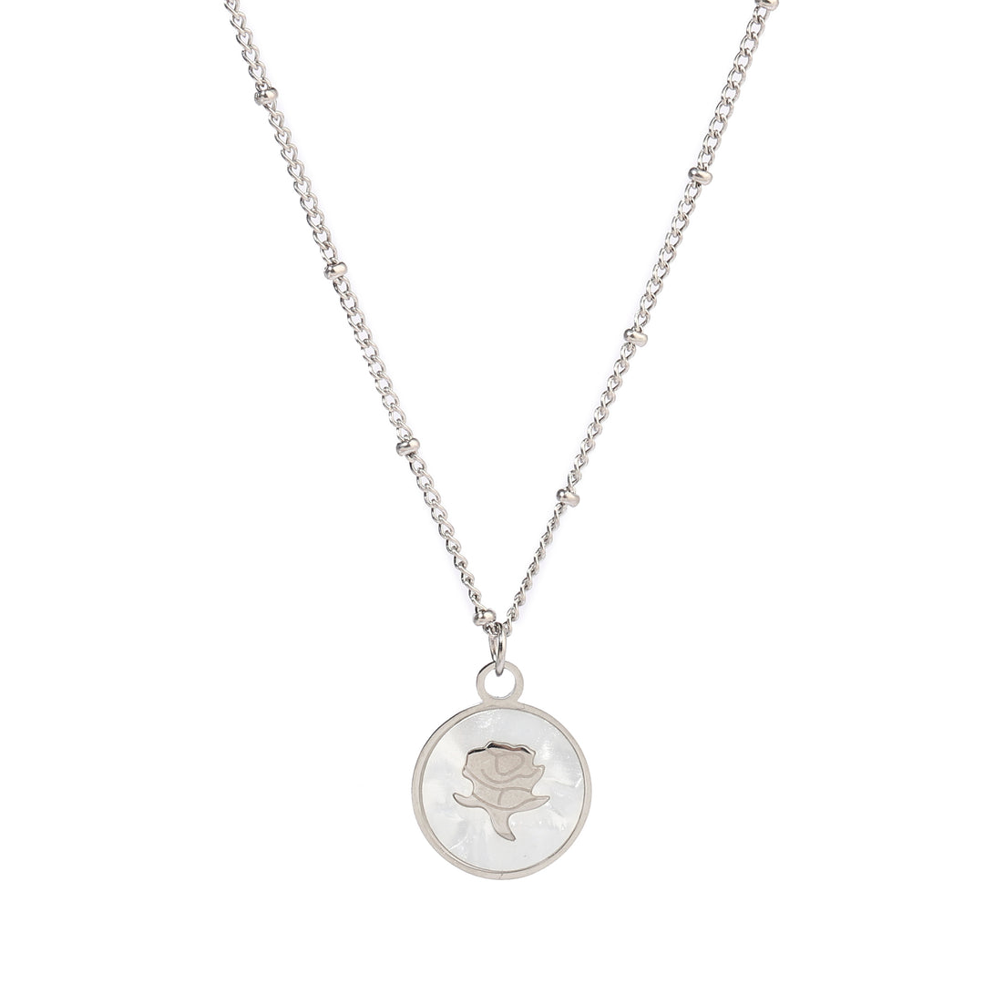 Heirloom Rose Silver Necklace - Salty Accessories