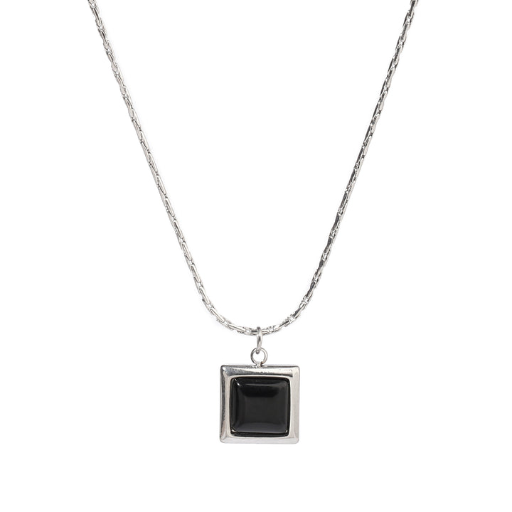 Lapis Diamond Necklace-Silver - Salty Accessories