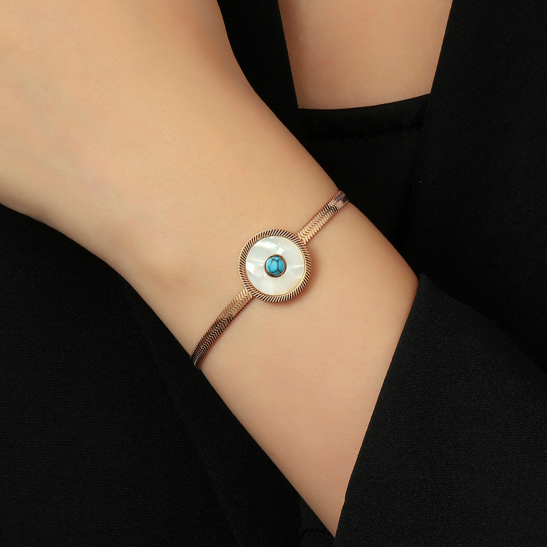 Eye of Protection Rose Gold Bracelet - Salty Accessories