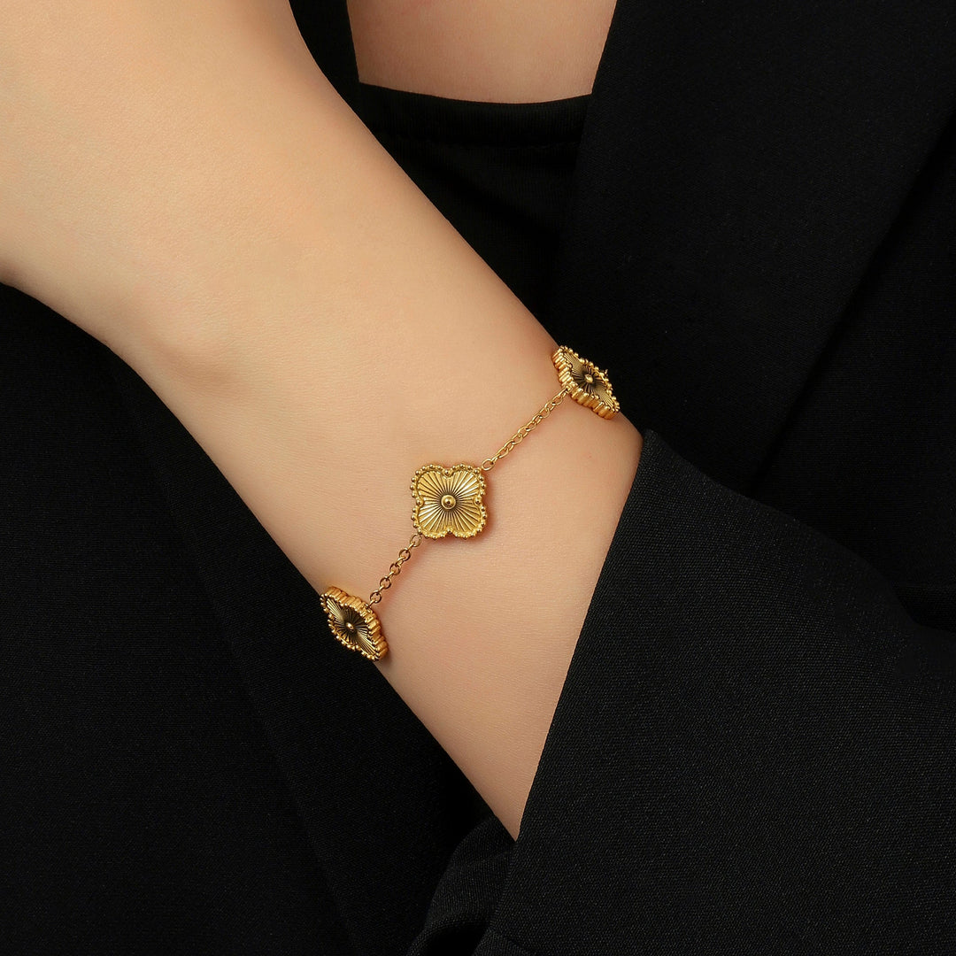 Golden Luck Leaflet Bracelet - Salty Accessories