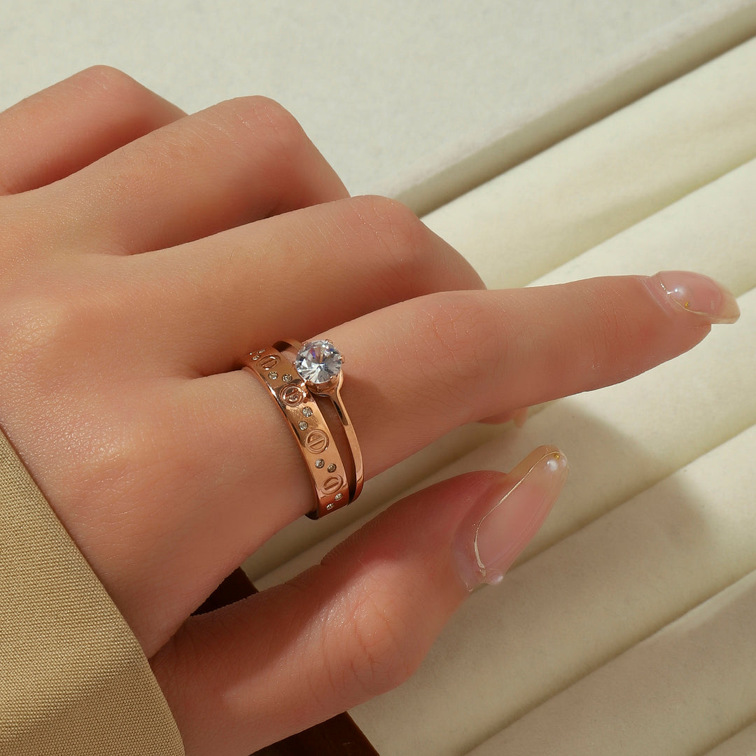 Aphelion Allure Rose Gold Ring - Salty Accessories