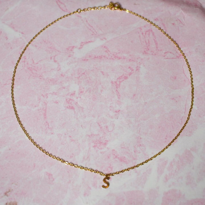18K Gold Plated Personalized Initial Necklace