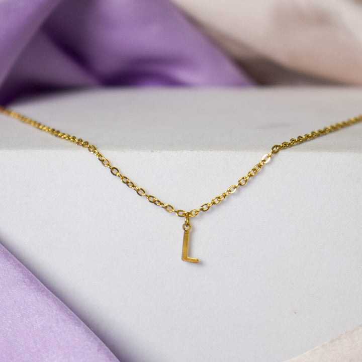 18K Gold Plated Personalized Initial Necklace
