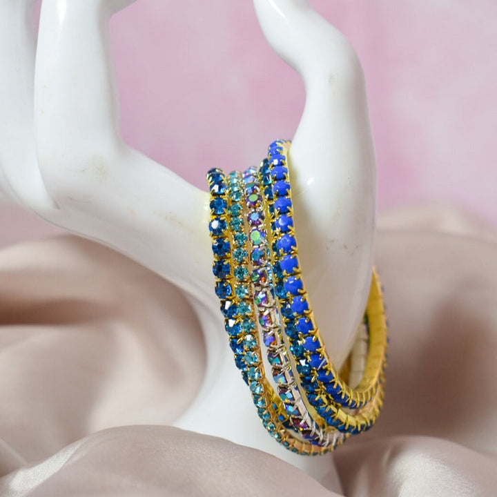 Icy Sapphire Stackable Bands (Set of 5) - Salty Accessories