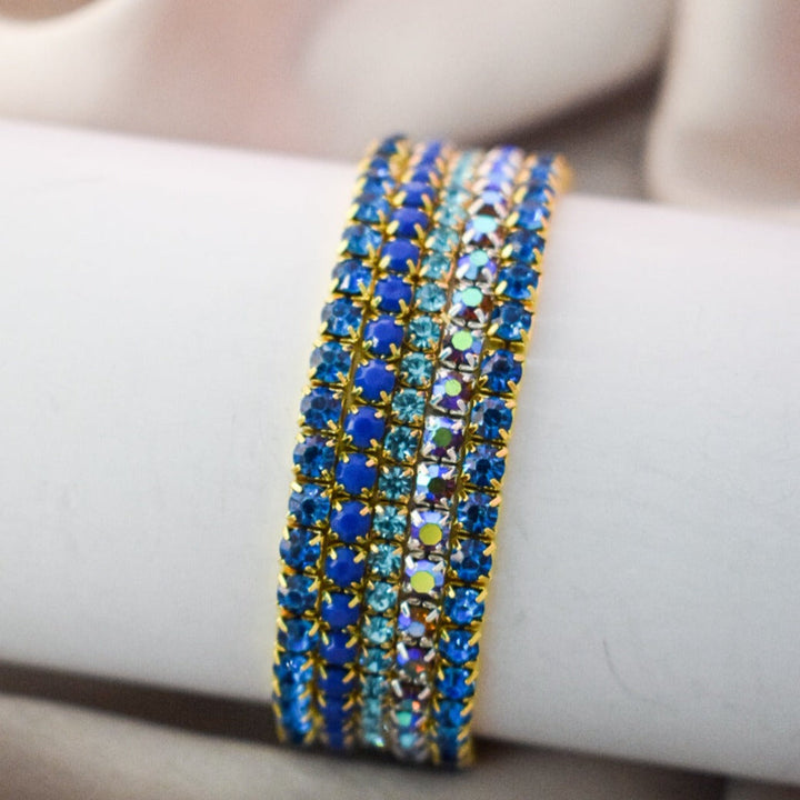 Icy Sapphire Stackable Bands (Set of 5) - Salty Accessories