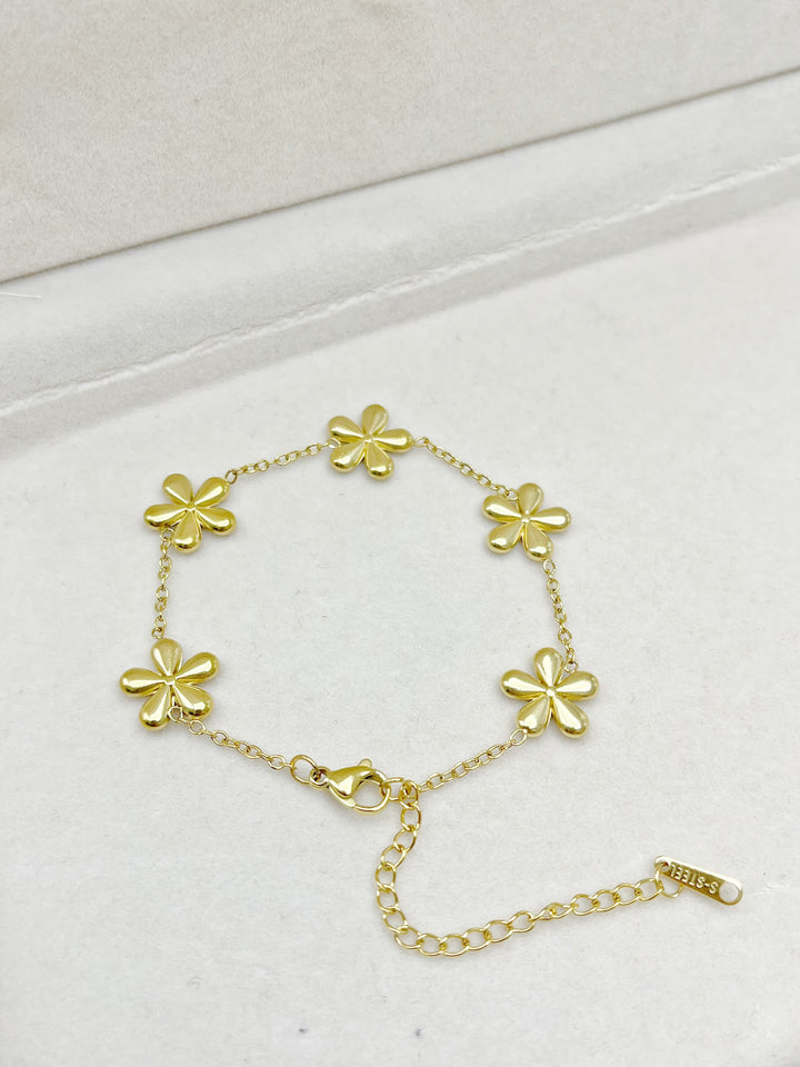 Golden Petal Glow Bracelet