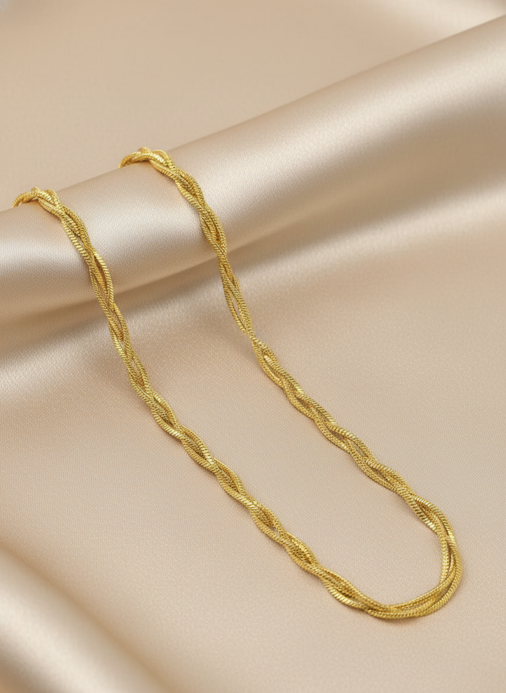 Golden Olive Charm Necklace