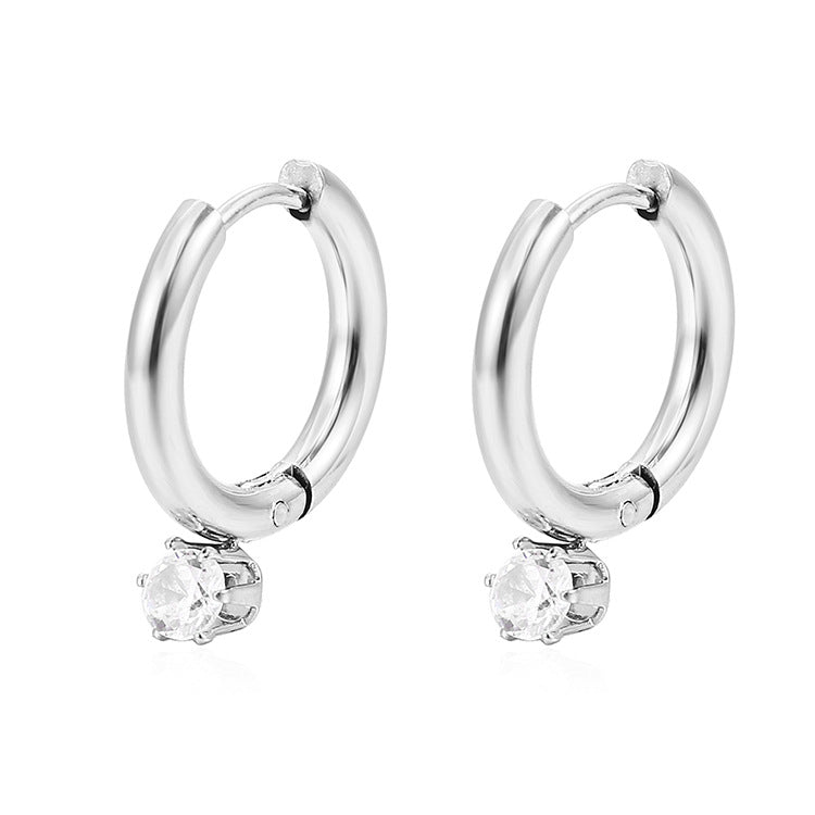 Gleam Halo Hoops Earrings - Silver