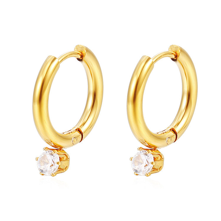 Gleam Halo Hoops Earrings - Gold