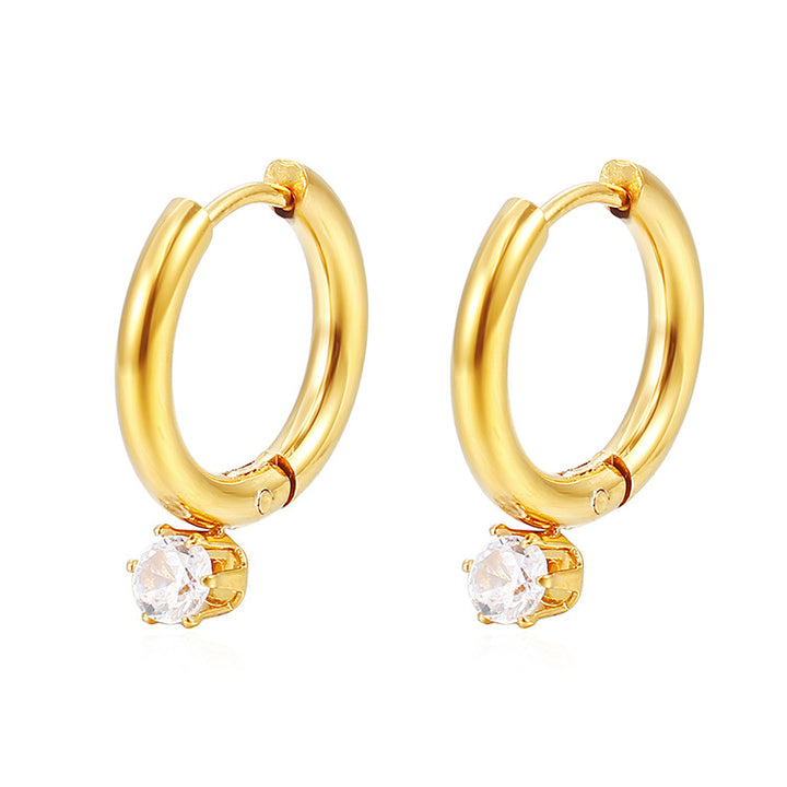 Gleam Halo Hoops Earrings - Gold