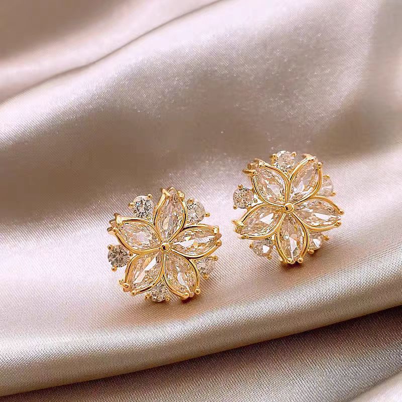 Jasmine Prism Floral Studs Earrings